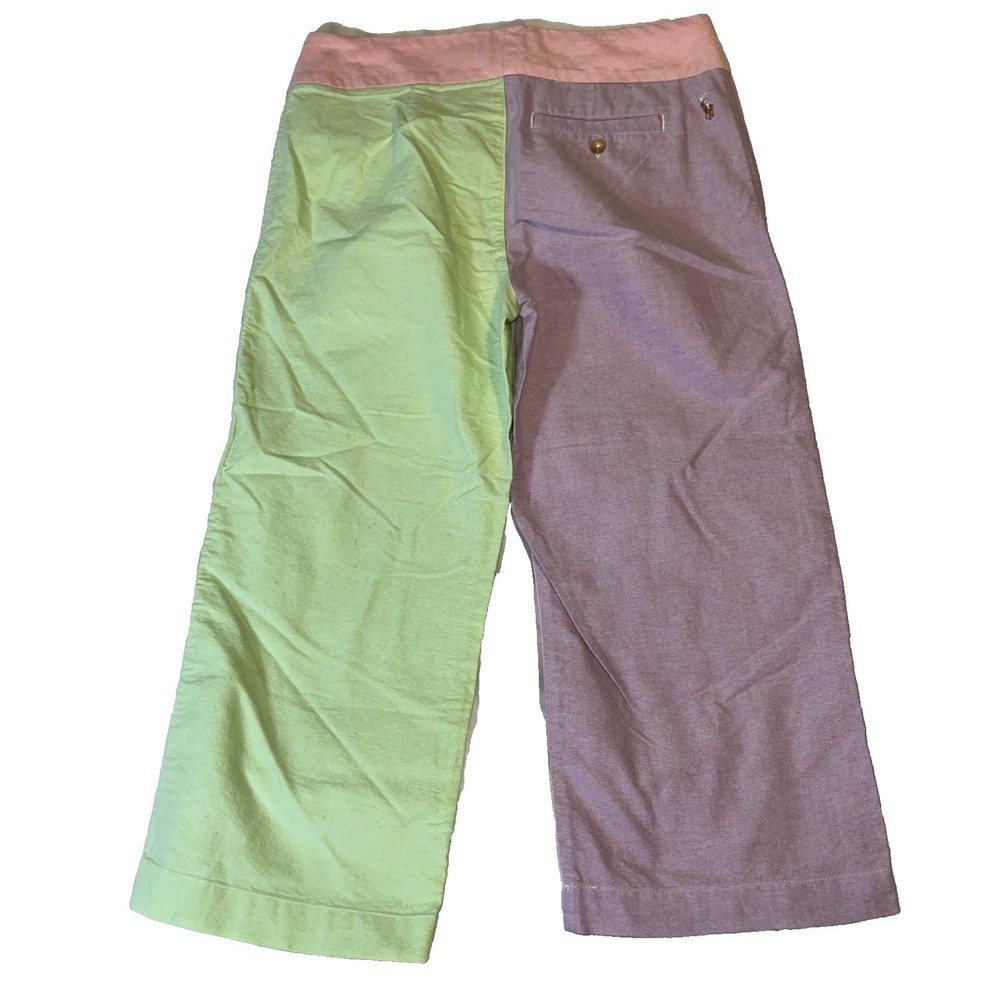 Ralph Lauren Girls Colorblock Capris 12 Cotton Spring Summer Khaki Pants Pony - Picture 4 of 7